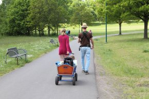 Ausflug mit dem Bollerwagen